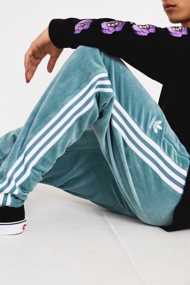 Adidas cozy sale velour track pant