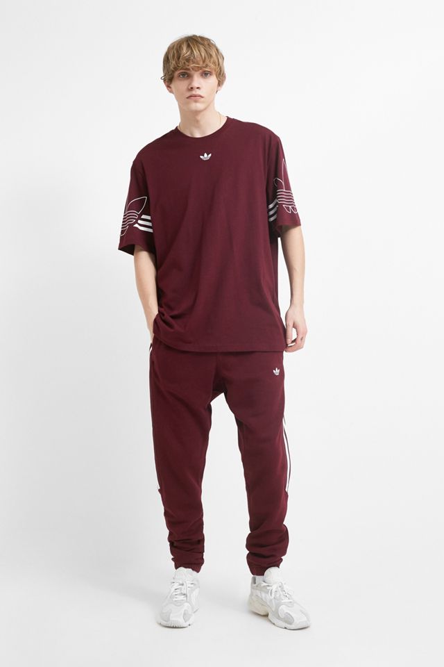 adidas Radkin Burgundy Sweatpants Urban Outfitters UK