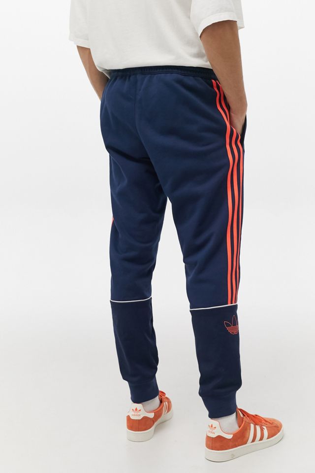 adidas Outline Blue Fleece Joggers #1