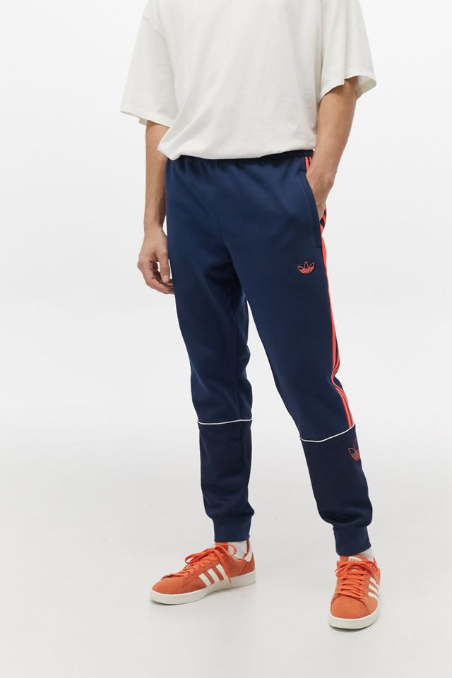 adidas Outline Blue Fleece Joggers #2