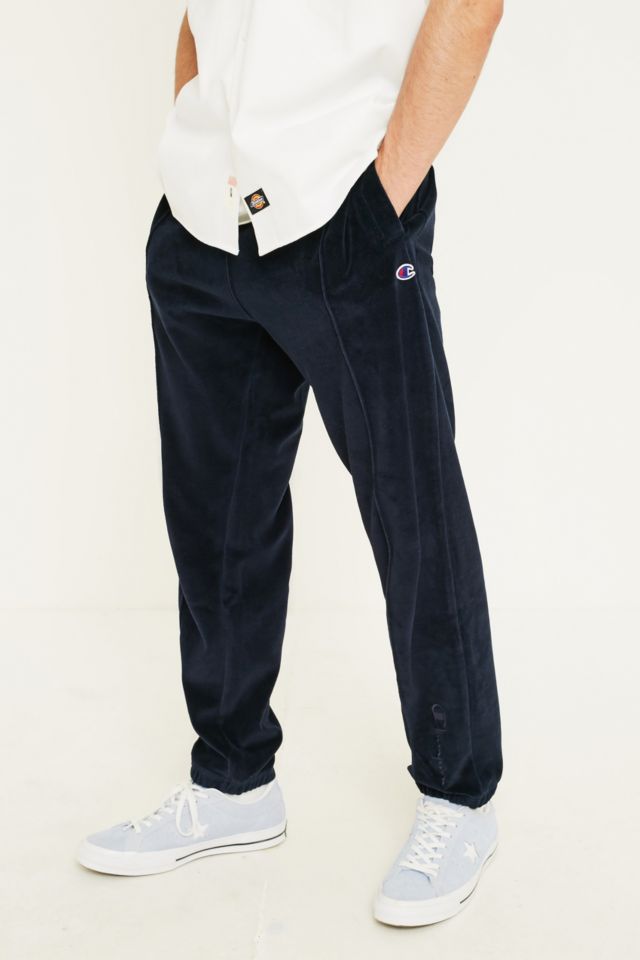 Champion navy velour store track pants