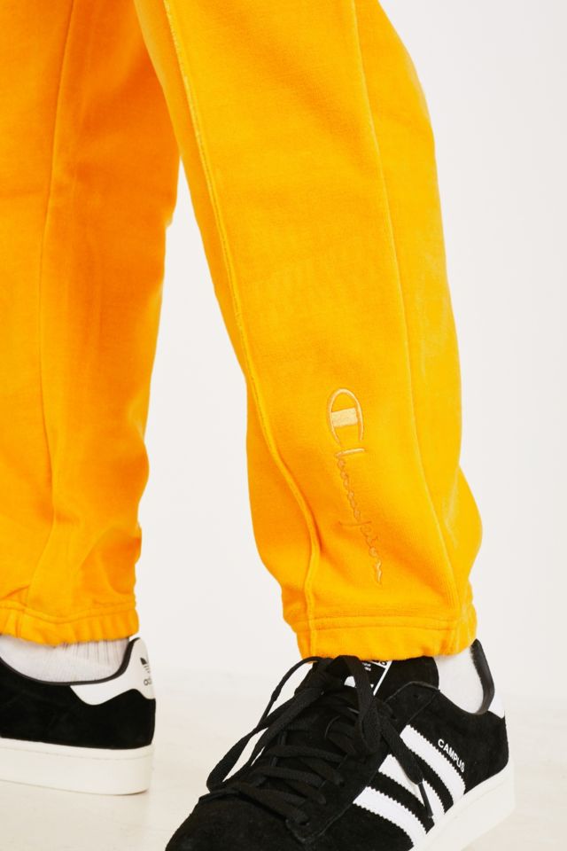 Champion Yellow Velour Track Pants Urban Outfitters UK