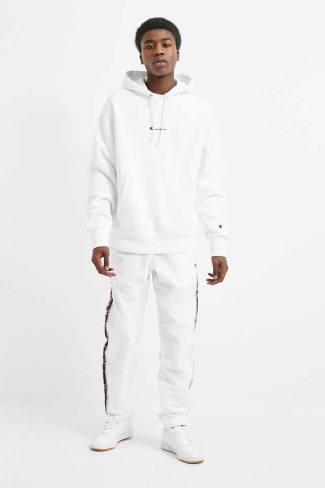 Champion Logo Tape White Nylon Track Pants | Urban Outfitters UK