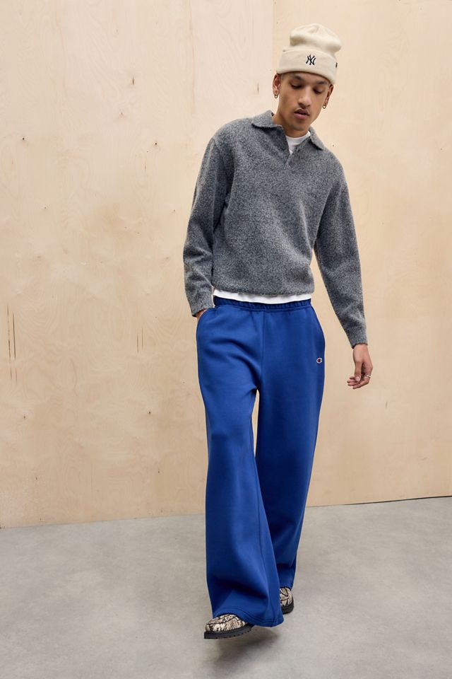 Champion UO Exclusivo Pantalones Jogger de Pierna Ancha Lavados Azul Marino #1