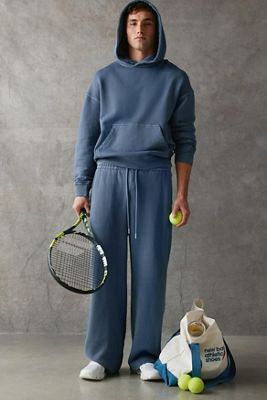 Standard Cloth Denim Blue Open Hem Joggers