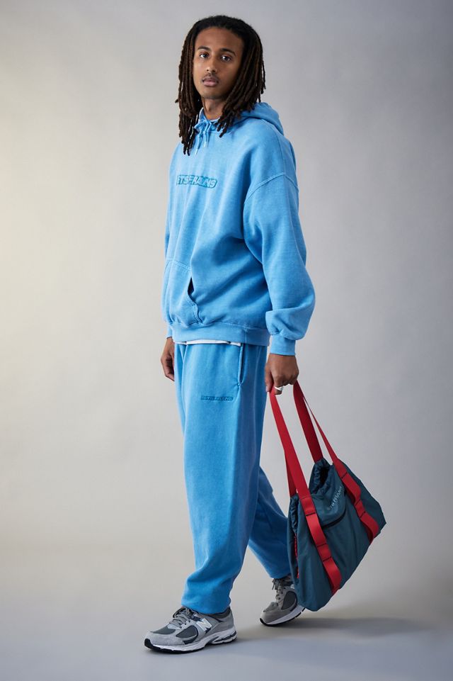 iets frans...Pantaloni della Tuta Blu Brillante con Ricamo Grande #1