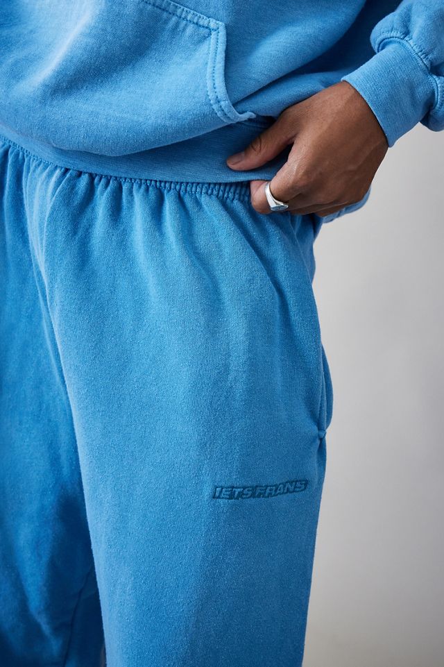 iets frans...Pantaloni della Tuta Blu Brillante con Ricamo Grande #3