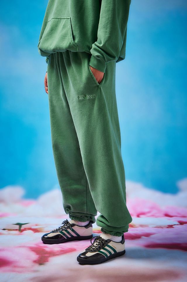 iets frans... Green Big Embroidered Joggers #4