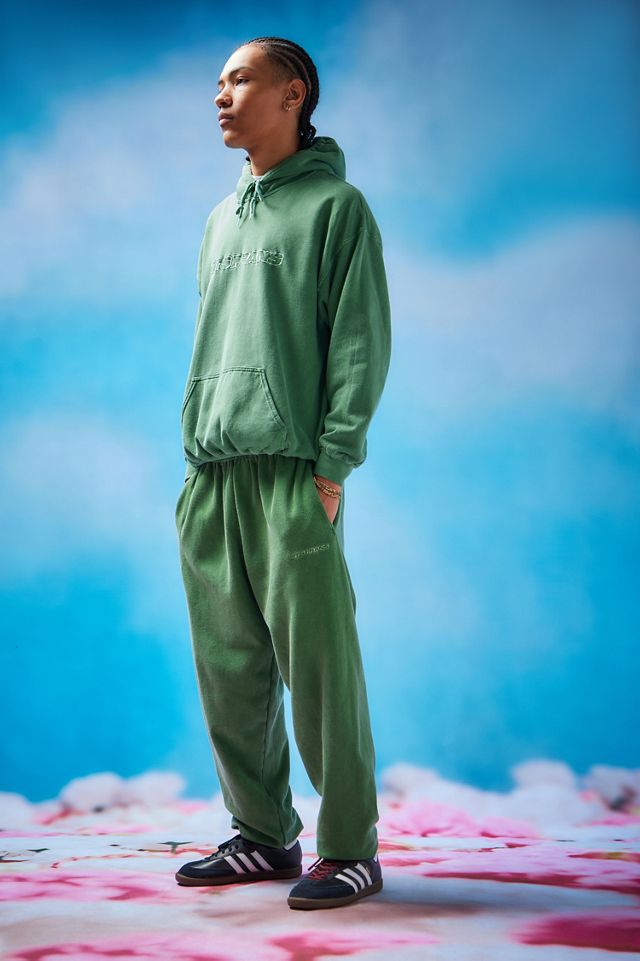 iets frans... Green Big Embroidered Joggers #1
