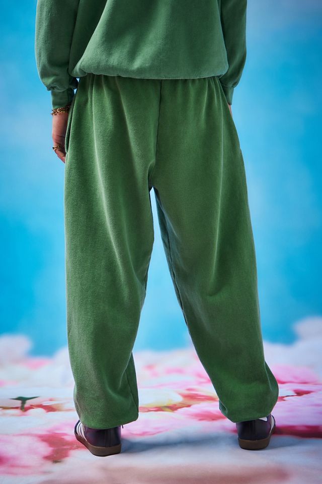 iets frans... Green Big Embroidered Joggers #3