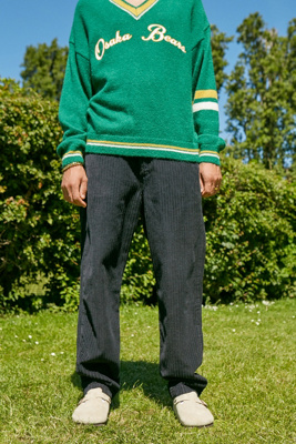 black corduroy trousers