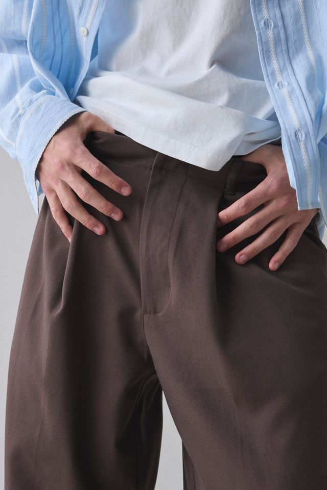 UO Braune Jason Plissierte Hose #2
