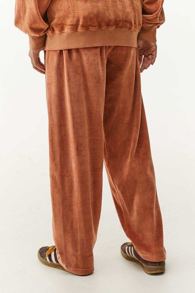 iets frans... Tan Velour Track Pants #2