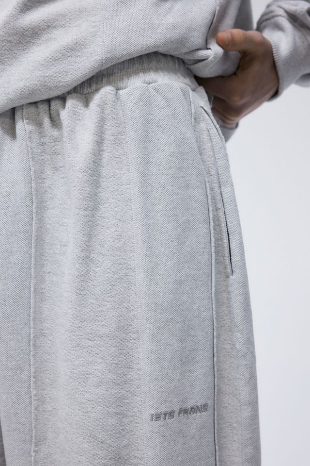 iets frans... Grey Marl Panelled Harri Baggy Joggers #2