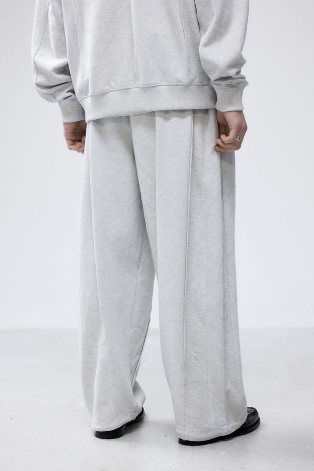 iets frans... Grey Marl Panelled Harri Baggy Joggers #3