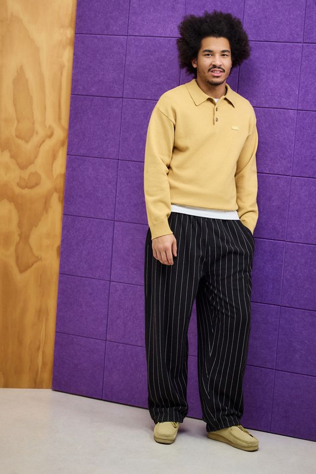 iets frans... Pinstripe Black Jersey Harri Joggers #1