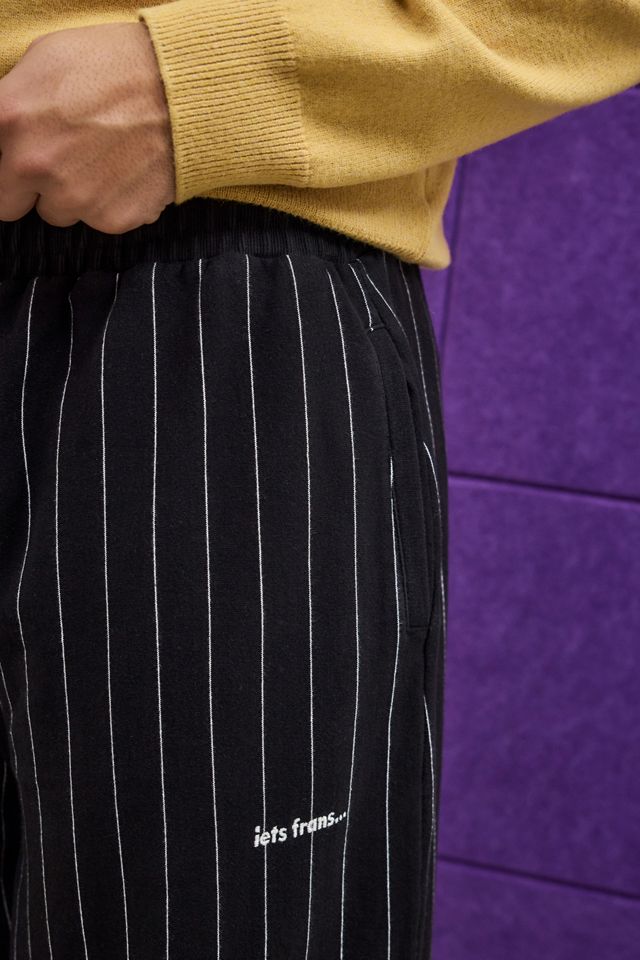 iets frans... Pinstripe Black Jersey Harri Joggers #2