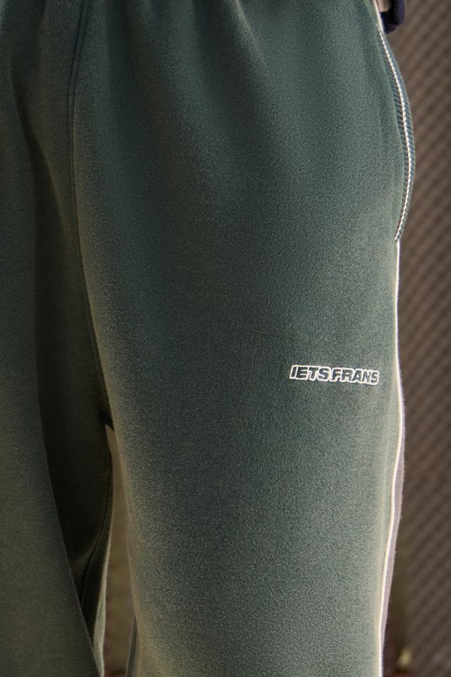 iets frans... Green & Navy Harri Panelled Joggers #2