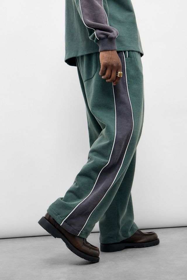 iets frans... Green & Navy Harri Panelled Joggers #7