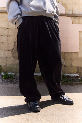 iets frans. Black Harri Corduroy Jersey Joggers - Black L at Urban Outfitters