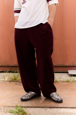 Iets frans. Pantalons de survêtement en velours côtelé Harri bordeaux en taille: XS - iets frans... - Modalova