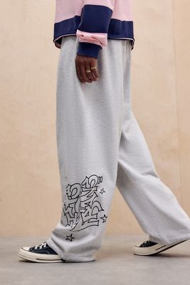 iets frans... Ice Grey Harri Graffiti Joggers