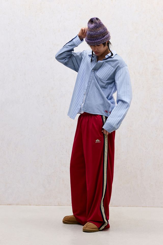 Pantalon de survêtement rétro en mesh aéré rouge iets frans... #1