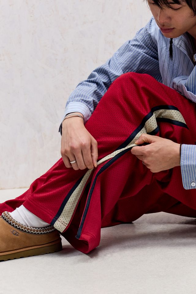 Pantalon de survêtement rétro en mesh aéré rouge iets frans... #3