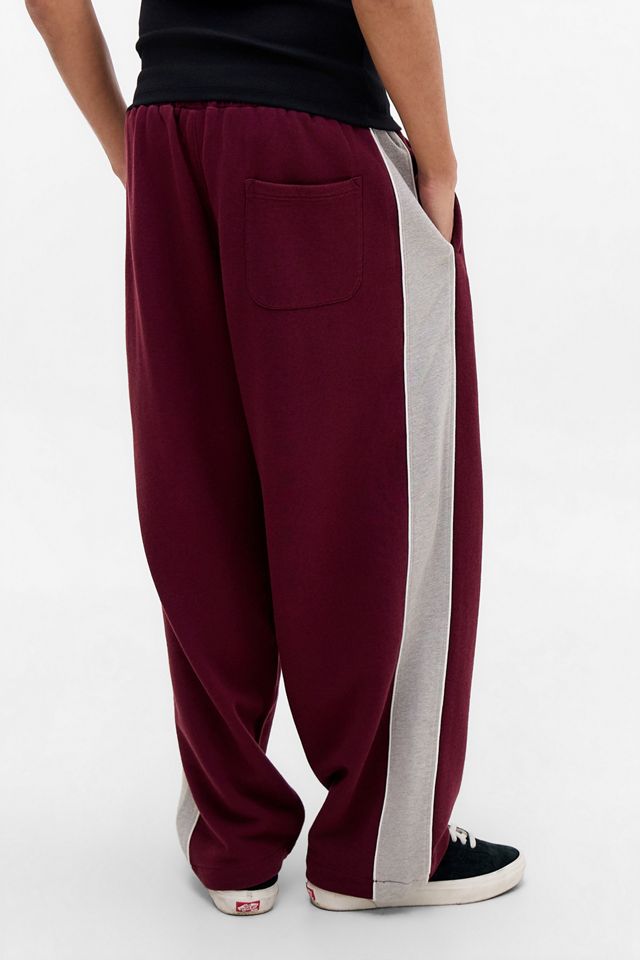 iets frans... Burgunderrote & Graue Paneelierte Harri Baggy-Jogginghose #3