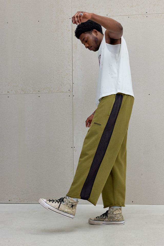 iets frans... Pantaloni da Jogging Corti con Orlo Grezzo Harri Kaki #1
