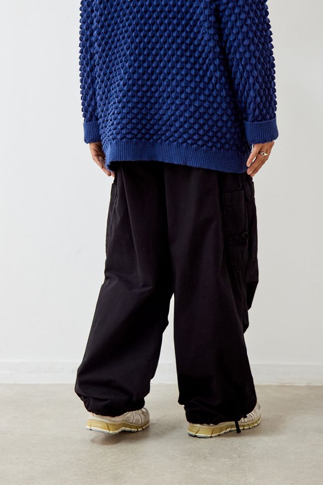 Jaded London Black Oversized Parachute Pants #3
