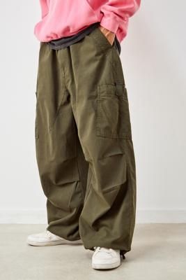 Jaded London Khaki Parachute Cargo Pants | Urban Outfitters UK