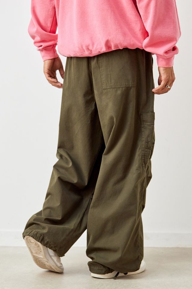 Jaded london KHAKI PARACHUTE CARGO PANTS-