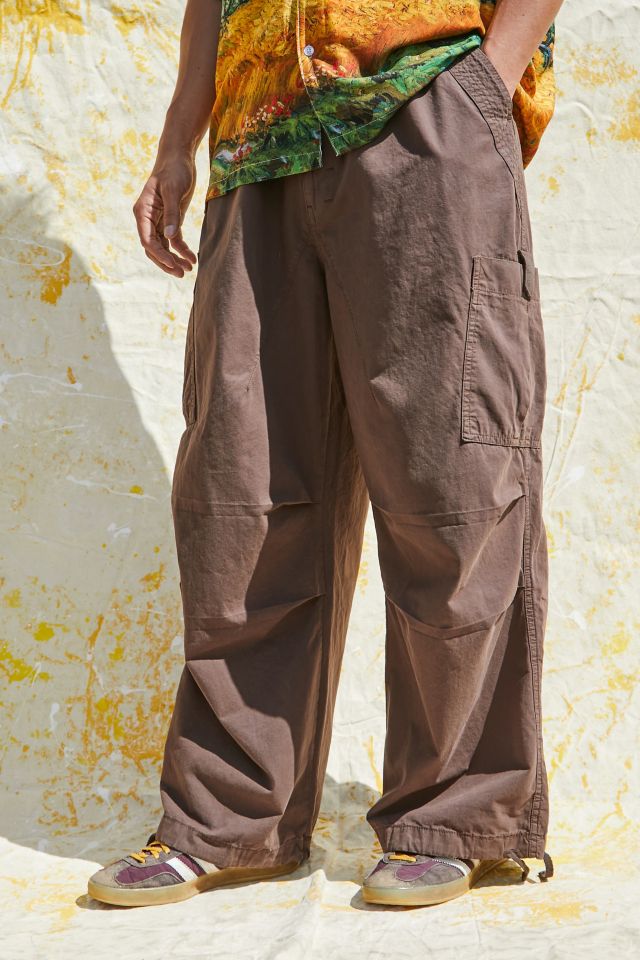 Jaded London Brown Parachute Cargo Pants