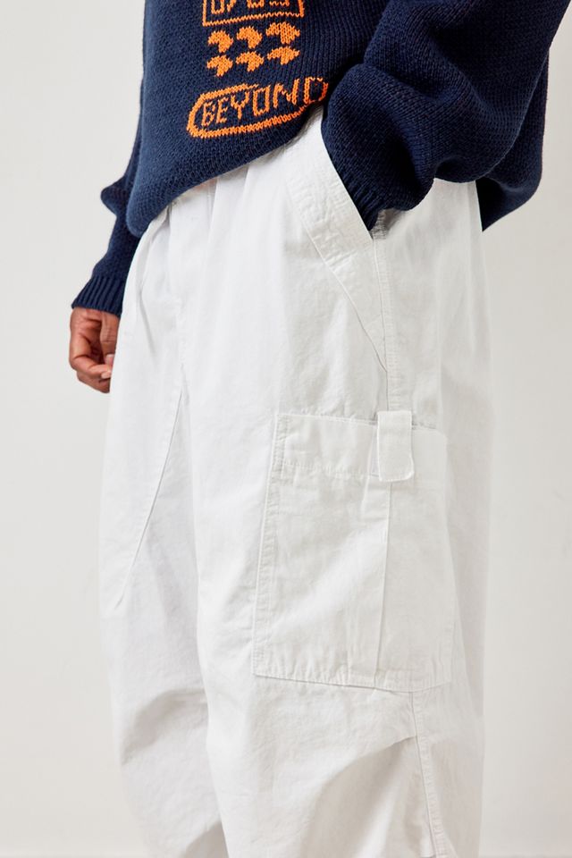 Jaded London White Parachute Cargo Pants #3