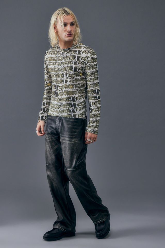 Jaded Londres - Pantalon en simili cuir gris cendré #1