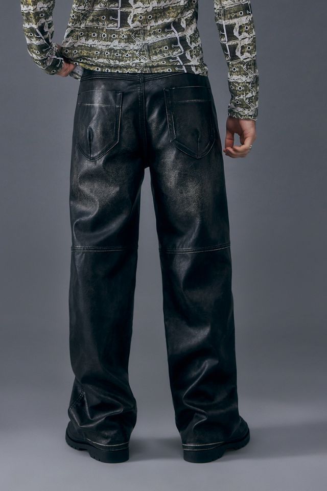 Jaded Londres - Pantalon en simili cuir gris cendré #3
