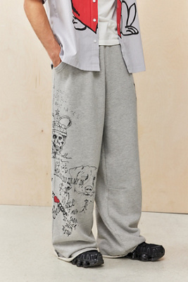 Jaded London Dirty L00ks Wide-Leg Joggers | Urban Outfitters UK