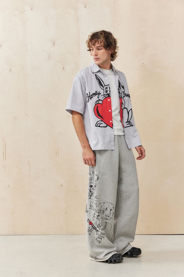 Jaded London Dirty L00ks Wide-Leg Joggers | Urban Outfitters UK