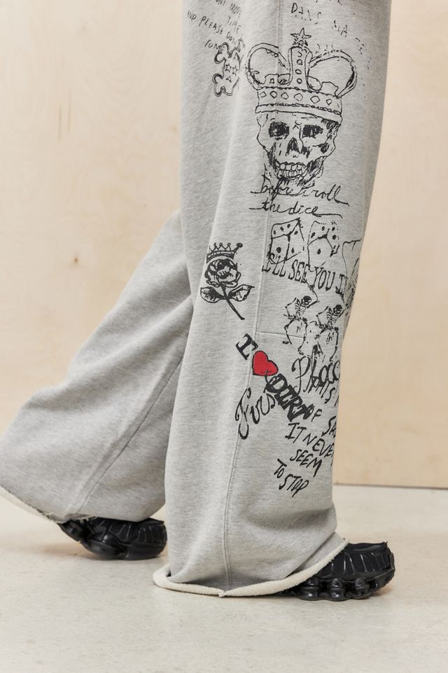 ぬーん様　JadedLondon GreyStripe buggy slacks Grey Pinstripe Stacked Bootcut Suit Pants | Jaded London | Clothing