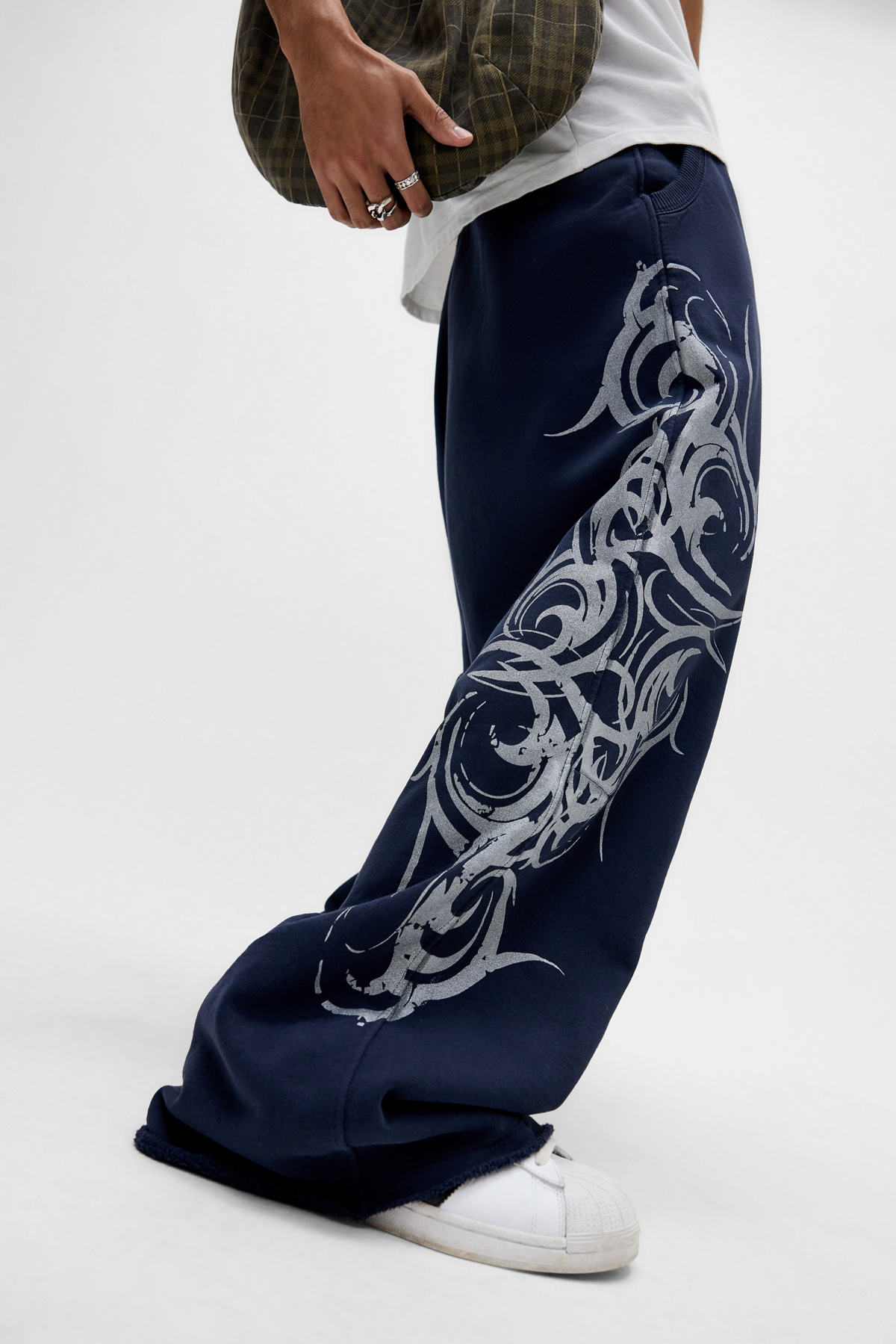 Jaded London Navy Baggy Blade Monster Joggers