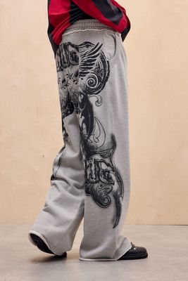 Jaded London Gothic Print Baggy Monster Jogginghose