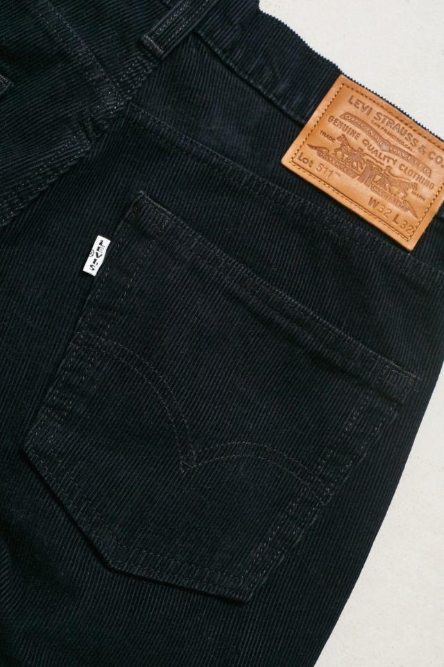 Levi s 511 5 Pocket Black Corduroy Trousers