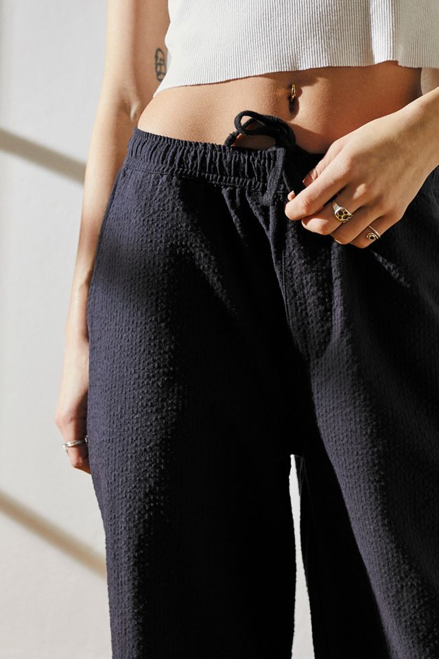 Pantaloni Pigiama Seersucker Neri Loom #7