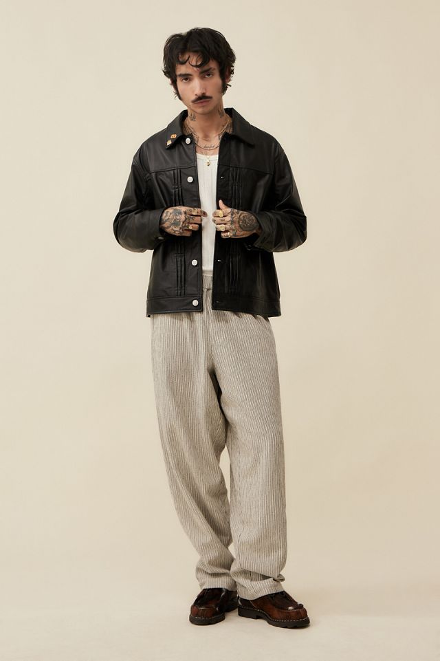 Loom Ecru Stripe Flood Pants  #1