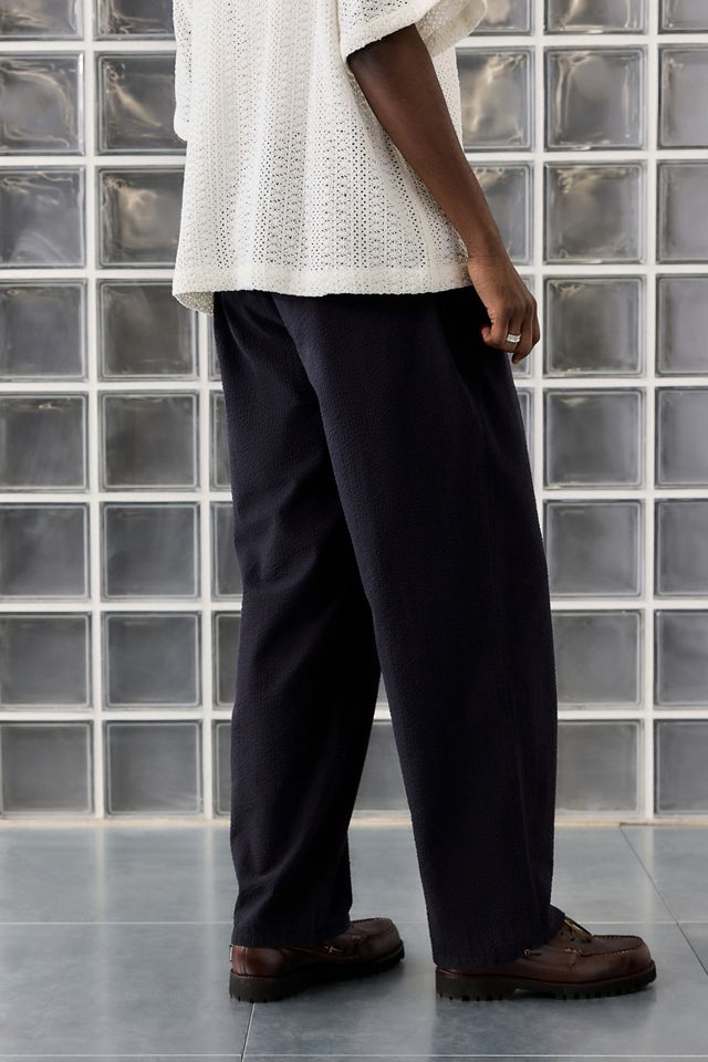 Pantaloni Seersucker Neri Loom #2