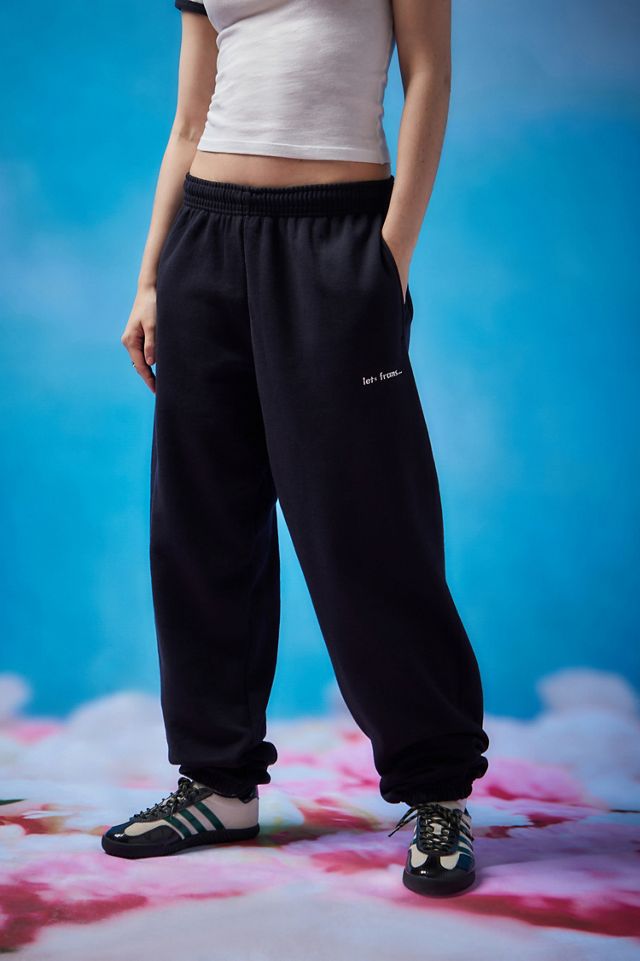 iets frans...Black Big Embroidered Joggers  #4