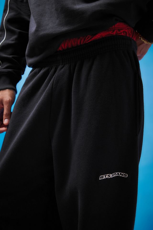 iets frans...Black Big Embroidered Joggers  #3