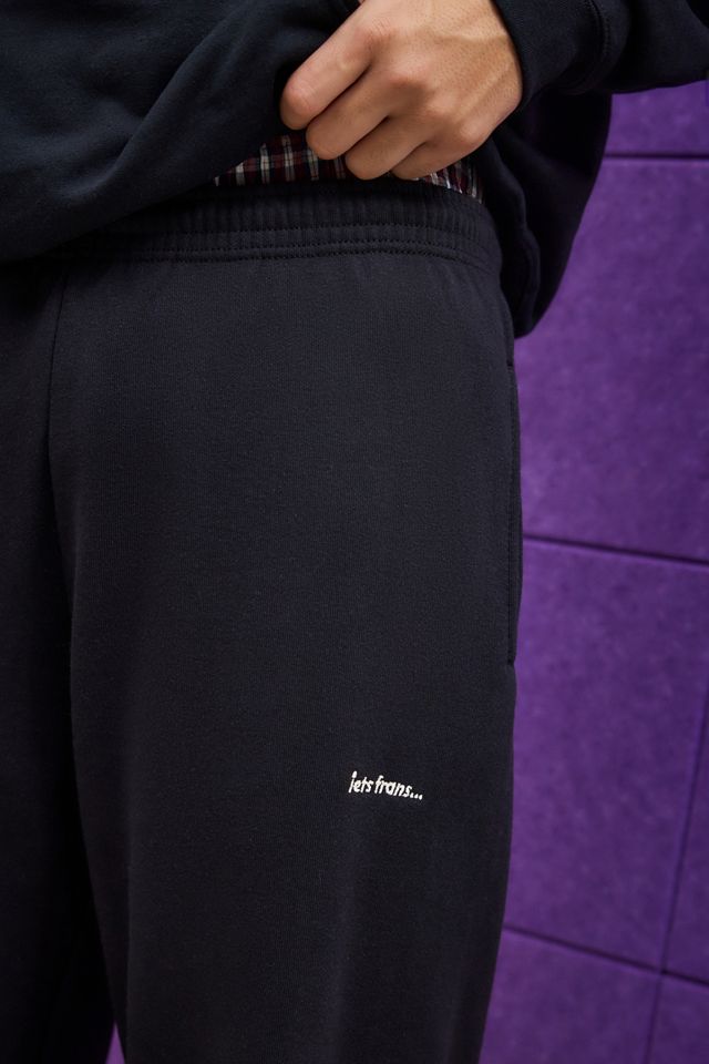 iets frans... Black Embroidered Joggers #2