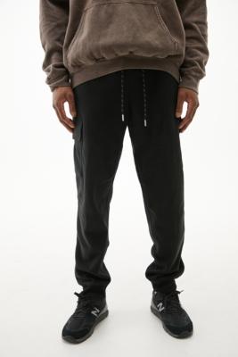 Polo Ralph Lauren Black Polar Fleece Cargo Trousers | Urban Outfitters UK